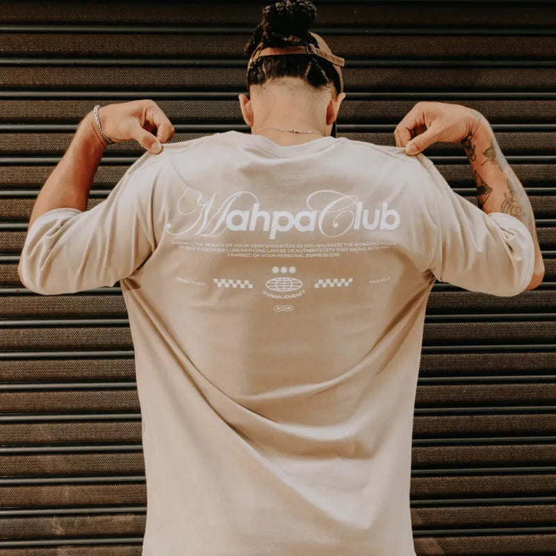 Camiseta Mahpa Human Journey Bege