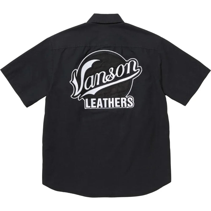 Vanson Leathers x Supreme Camisa Work Black FW25-W8