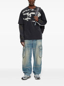 Diesel Camiseta T-Box com logo flocado