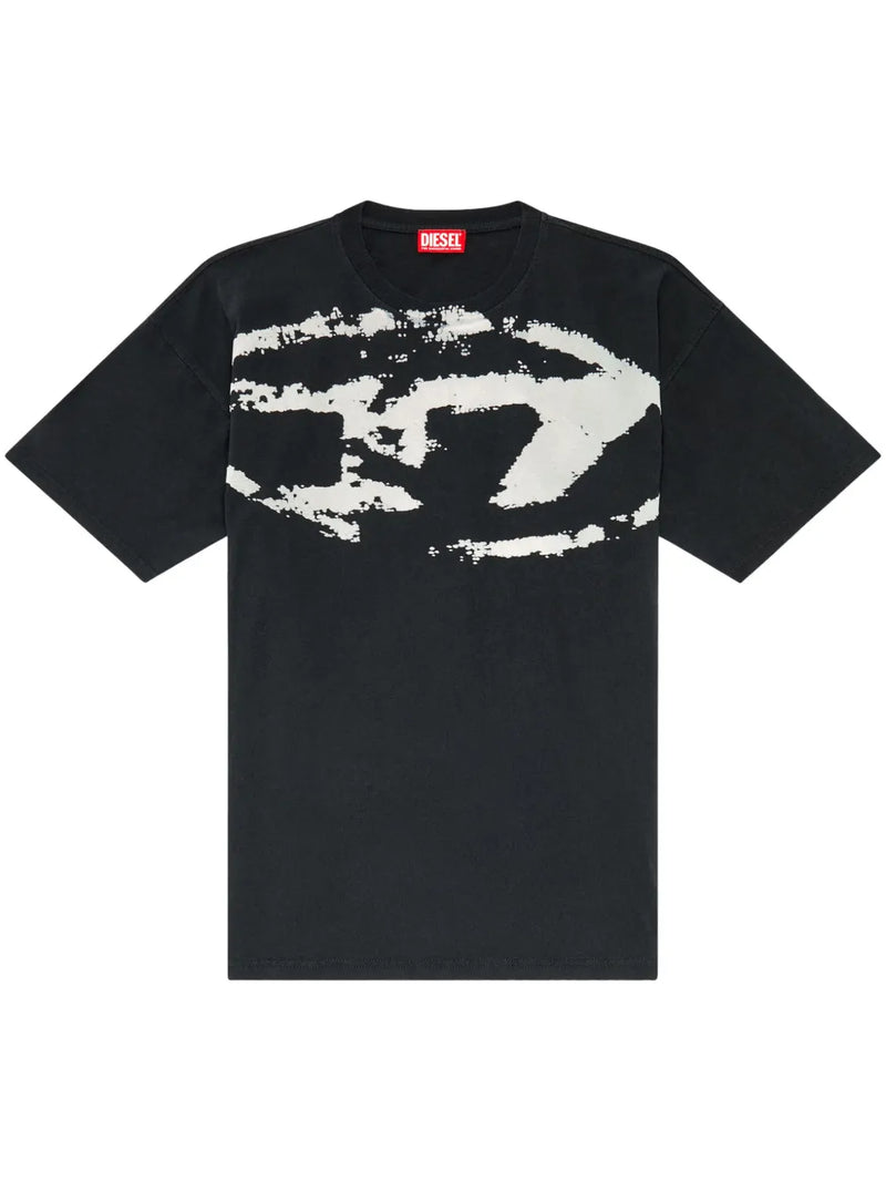 Diesel Camiseta T-Box com logo flocado