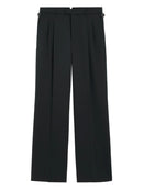 AMI Paris Calça wide leg de lã cintura baixa