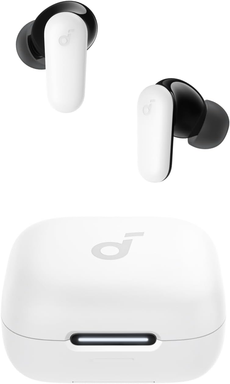 soundcore P30i by Anker, Fones de Ouvido com Cancelamento de Ruído, Graves Poderosos, 45H de Reprodução, Estojo 2-em-1 com Suporte para Celular, IP54, Bluetooth 5.4, Fones Sem Fio