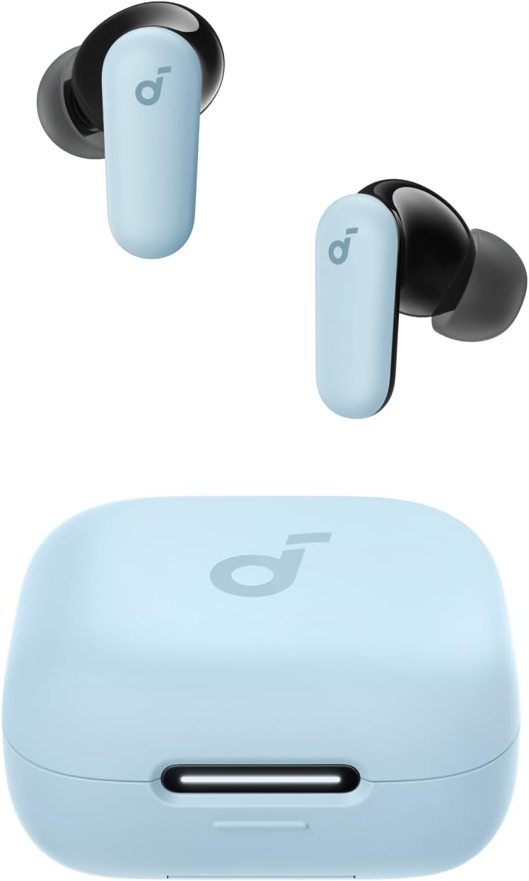 soundcore P30i by Anker, Fones de Ouvido com Cancelamento de Ruído, Graves Poderosos, 45H de Reprodução, Estojo 2-em-1 com Suporte para Celular, IP54, Bluetooth 5.4, Fones Sem Fio