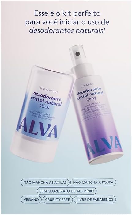 Alva Kit Desodorante Natural - 120g/120ml