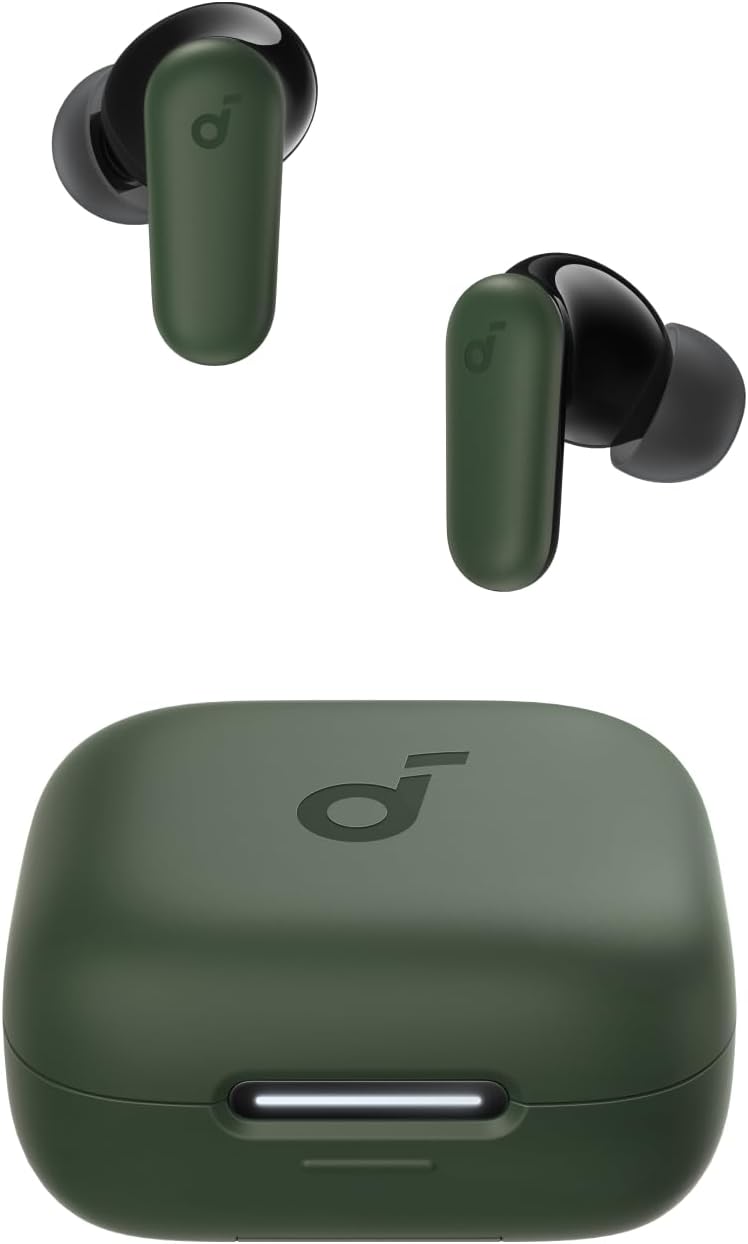 soundcore P30i by Anker, Fones de Ouvido com Cancelamento de Ruído, Graves Poderosos, 45H de Reprodução, Estojo 2-em-1 com Suporte para Celular, IP54, Bluetooth 5.4, Fones Sem Fio