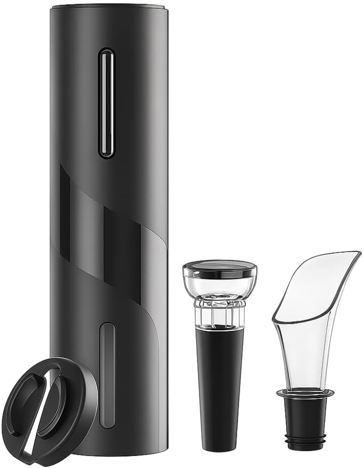 Kit Abridor de Vinho Elétrico 4 em 1