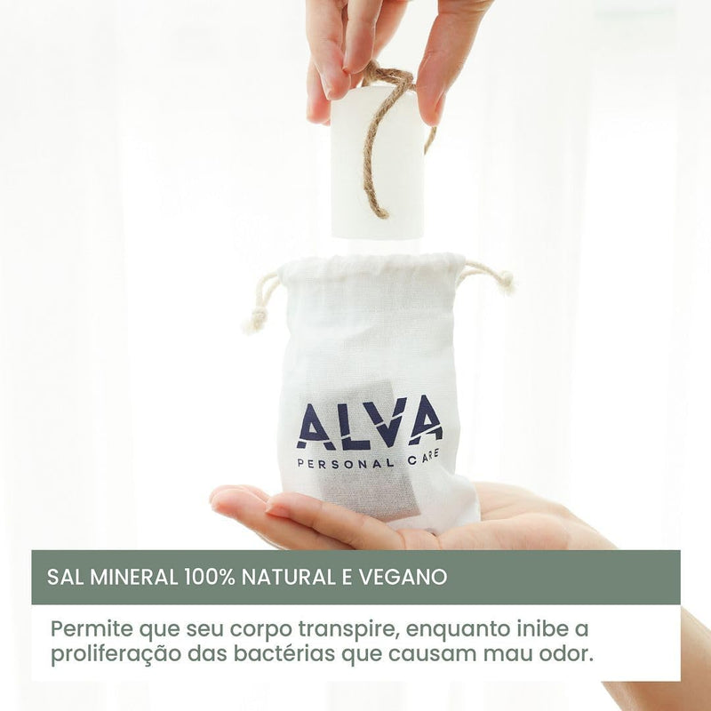 "KIT 2 Desodorante Stick Kristall Alva Sensitive 120g Sem Perfume Sem Embalagem "