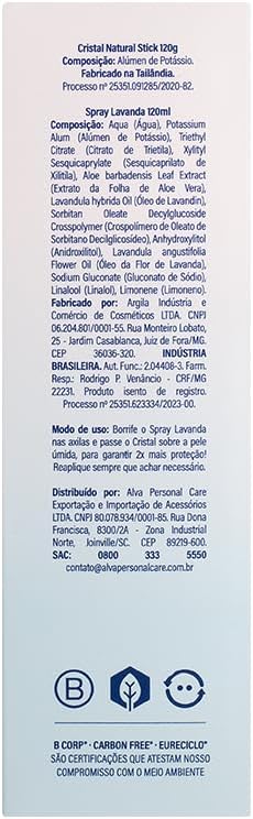 Alva Kit Desodorante Natural - 120g/120ml