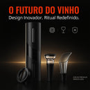 Kit Abridor de Vinho Elétrico 4 em 1