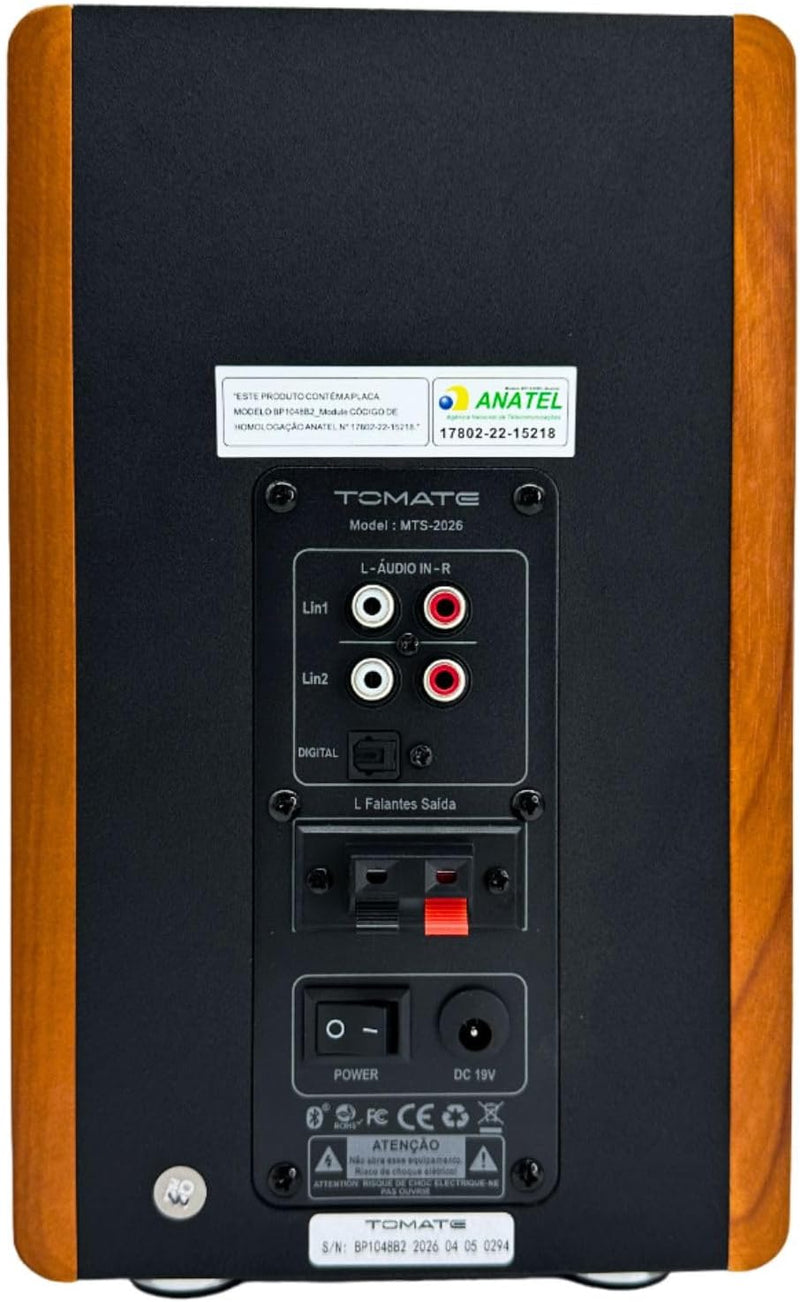 Caixa Acústica De Som Bluetooth 95dB Para Estúdio Musical Televisão Computador 100W Bivolt