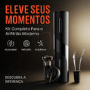 Kit Abridor de Vinho Elétrico 4 em 1