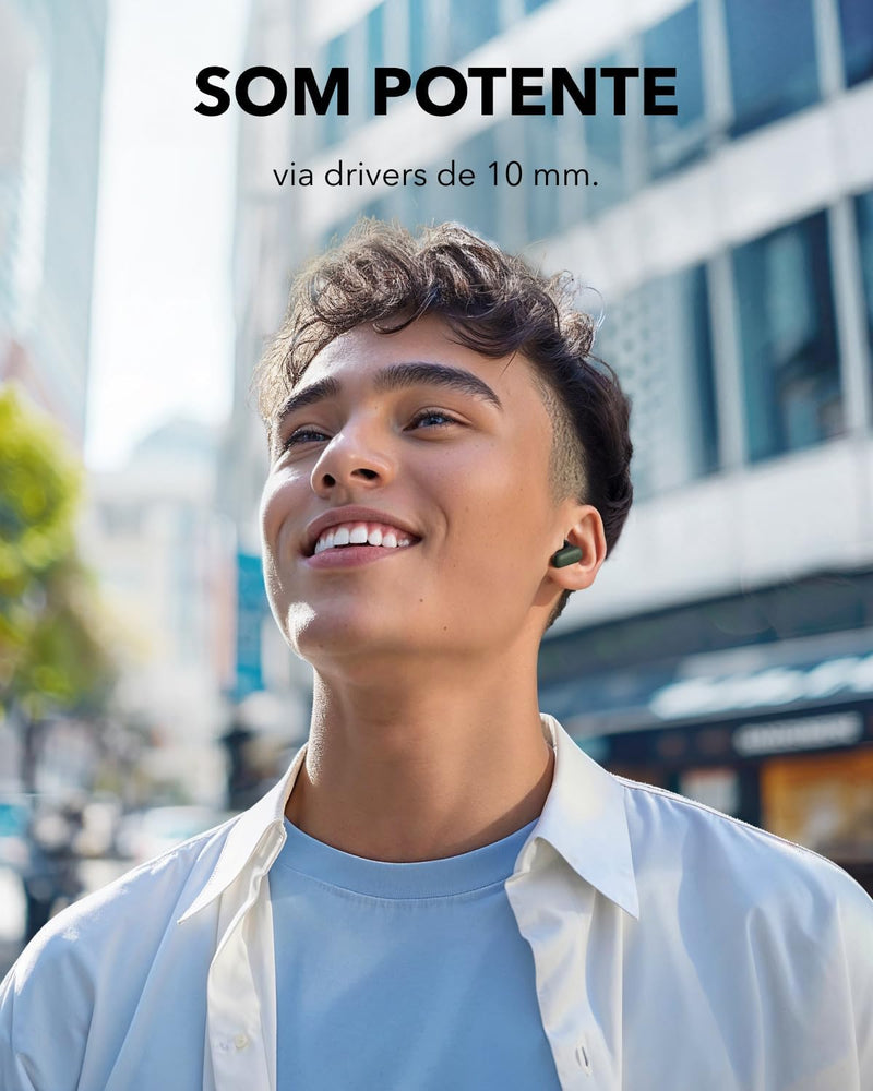 soundcore P30i by Anker, Fones de Ouvido com Cancelamento de Ruído, Graves Poderosos, 45H de Reprodução, Estojo 2-em-1 com Suporte para Celular, IP54, Bluetooth 5.4, Fones Sem Fio