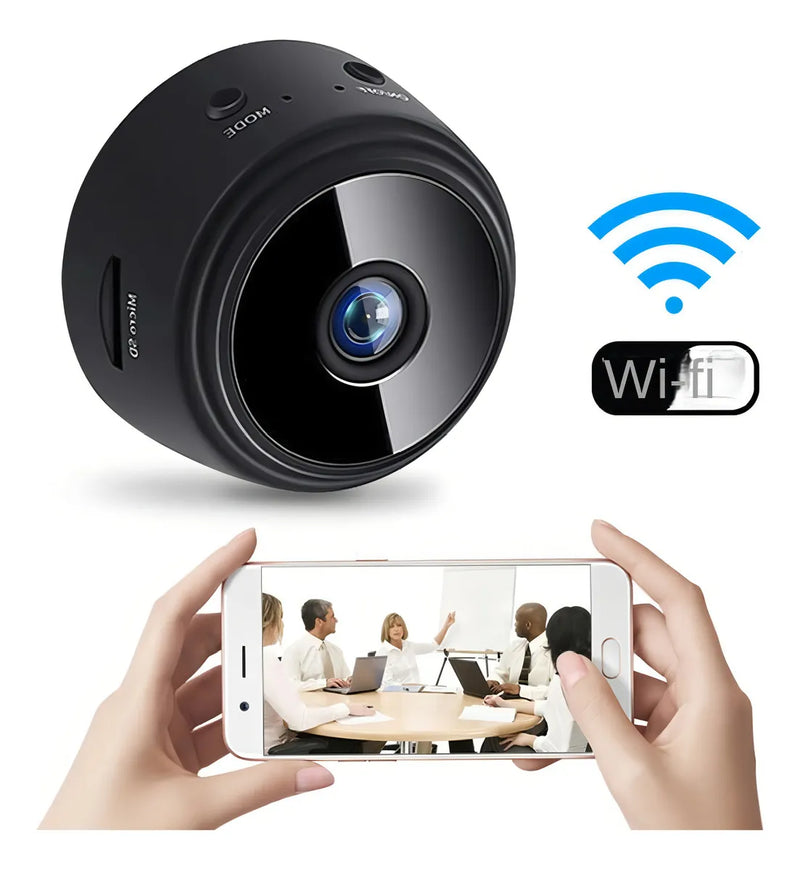 Kit 2 Mini Câmera A9 Espião Wifi Hd Sem Fio Câmera Segurança Preto