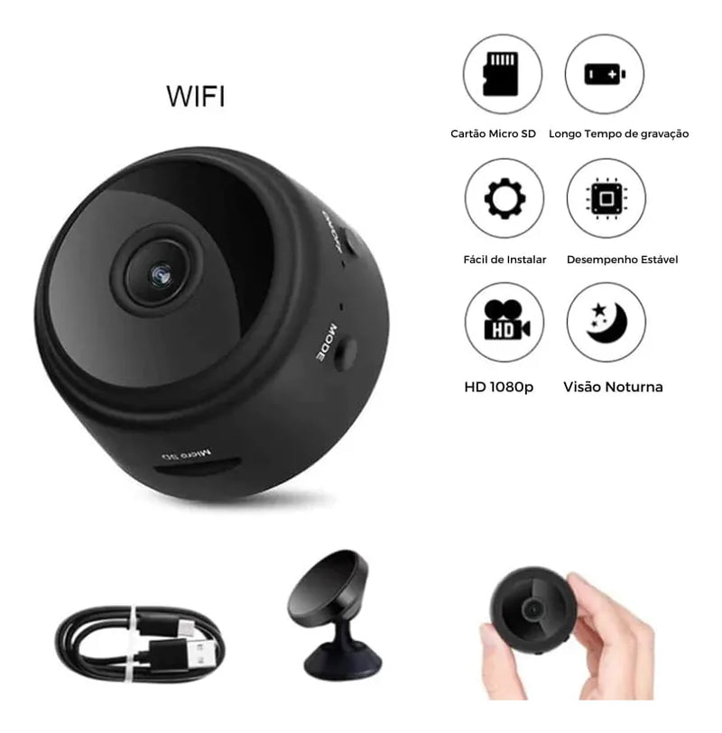 Kit 3 Mini Câmera Espiã Wi-fi A9 Pequena Com Gravação Voz
