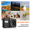 Câmera Digital 4k Ultra Hd 64mp Com Zoom Af, Tela Dupla