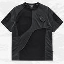 Deconstructive Patchwork Design Tactical Function T Shirt Mens Clothing Y2K High Street Short Sleeve Techwear Tops camisas