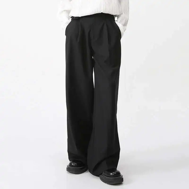 IEFB Men's Wear Spring New Suit Pants Loose Straight Korean Fashion Simple Solid Color Male Casual Trousers Wide Leg 9A6959