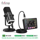FIFINE Gaming Audio Set Microphone/Mixer/Headset for Streaming Podcasting,Podcast Set for Youtube/OBS/Tiktok/X/VK - AM8/H9/SC3