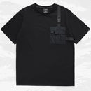Tactical Function Style Pocket Streamer Patchwork Design Summer T Shirt Mens Clothing Y2K High Street Short Sleeve Techwear Tops