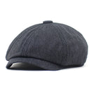 Men's Octagonal Newsboy Hat Cotton Cap French Street Style Gatsby Ivy Cabbie Caps Golf Scally Hat