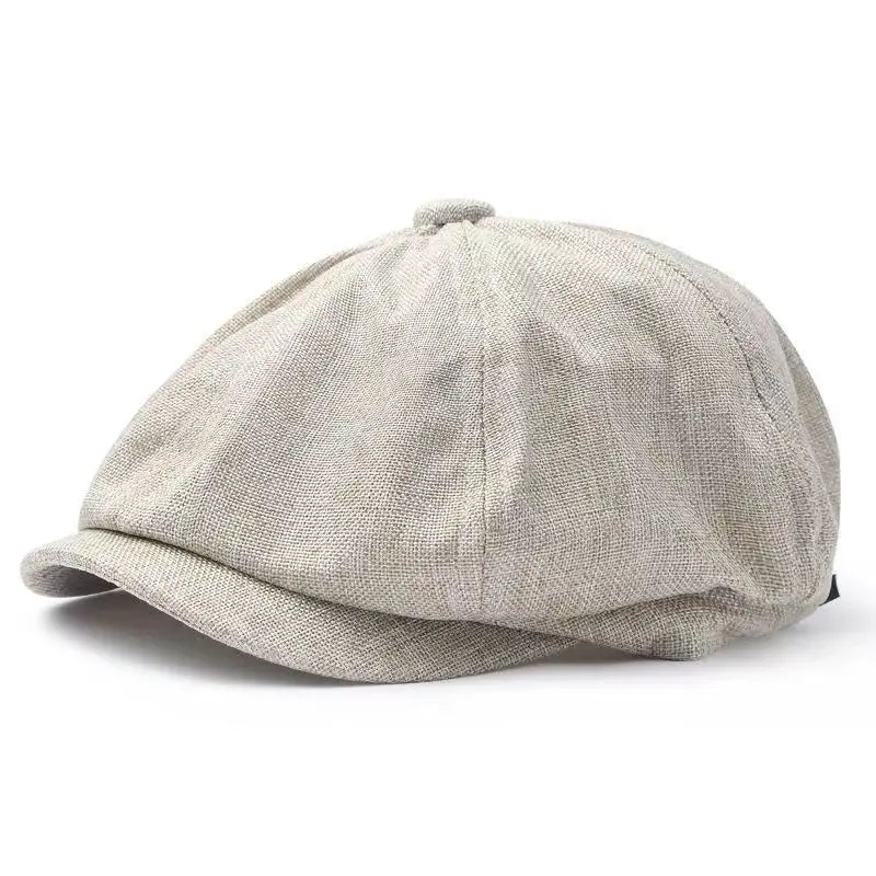 Men's Octagonal Newsboy Hat Cotton Cap French Street Style Gatsby Ivy Cabbie Caps Golf Scally Hat