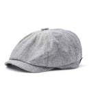 Men's Octagonal Newsboy Hat Cotton Cap French Street Style Gatsby Ivy Cabbie Caps Golf Scally Hat