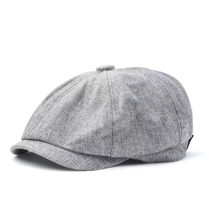 Men's Octagonal Newsboy Hat Cotton Cap French Street Style Gatsby Ivy Cabbie Caps Golf Scally Hat