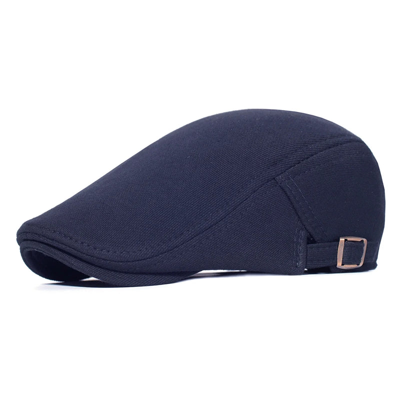 Cotton Adjustable Newsboy Caps Men Woman Casual Beret Flat Ivy Cap Soft Solid Color Driving Cabbie Hats