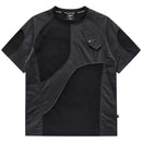 Deconstructive Patchwork Design Tactical Function T Shirt Mens Clothing Y2K High Street Short Sleeve Techwear Tops camisas