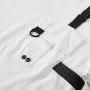 Tactical Function Style Pocket Streamer Patchwork Design Summer T Shirt Mens Clothing Y2K High Street Short Sleeve Techwear Tops