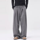 Men's Straight Suit Pants High Street Ultra Soft Draped Cut Wide-Leg Business Casual Office Pants Loose Straight Dress Trousers