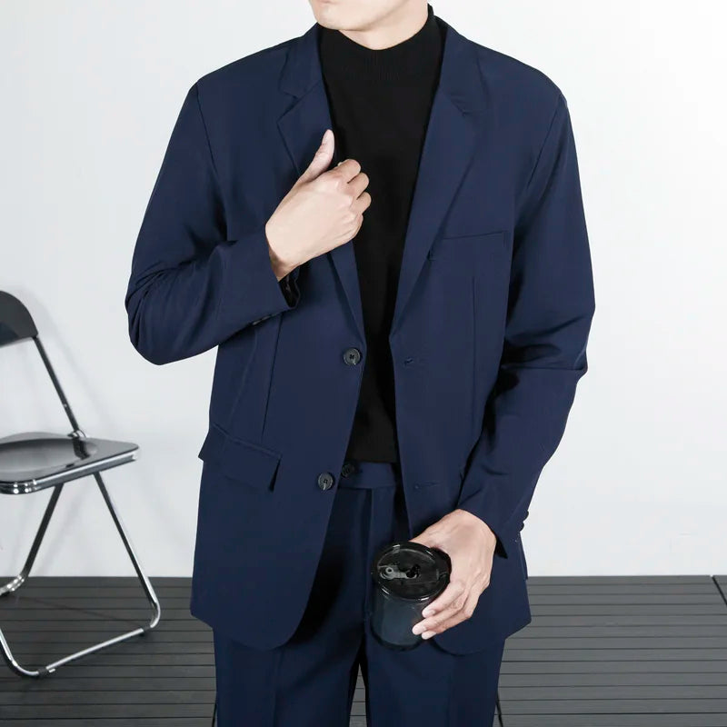 Spring Autumn Blaser Elegant Men's Suits Big Size Suit Top Mens Blazzer Sack Man Dress New in Suits & Blazers for Men Male Coat