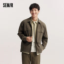 Semir Long Sleeve Shirt Men Workwear Style Textured Jacket 2025 New Spring Oversize Top for Trendy and Comfortable Outfits