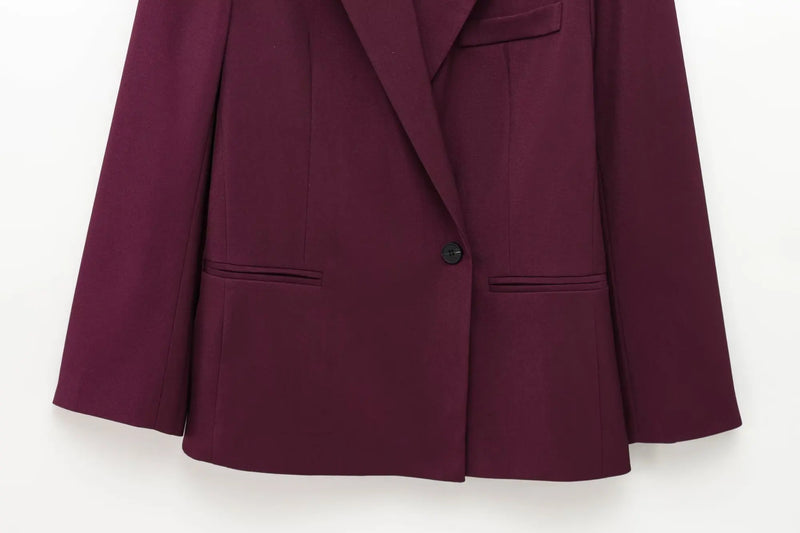 ETJ 2025  Women's Spring new Casual suit set double front loose casual suit jacket high waist double pleated trousers