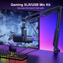 FIFINE Gaming Audio Set Microphone/Mixer/Headset for Streaming Podcasting,Podcast Set for Youtube/OBS/Tiktok/X/VK - AM8/H9/SC3