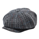 BOTVELA Wool Tweed Newsboy Cap Herringbone Men British Gatsby Retro Hat Driver Flat Cap for Male Vintage Herringbone Beret