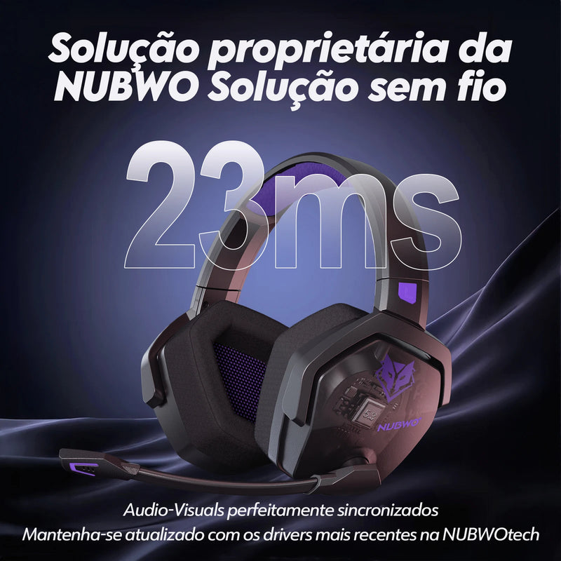 NUBWO G06 Dual Wireless Headsets Gamer with Microphone for PS5, PS4, PC, Mobile, Switch, 2.4GHz Bluetooth 5.3 Gaming Headphones