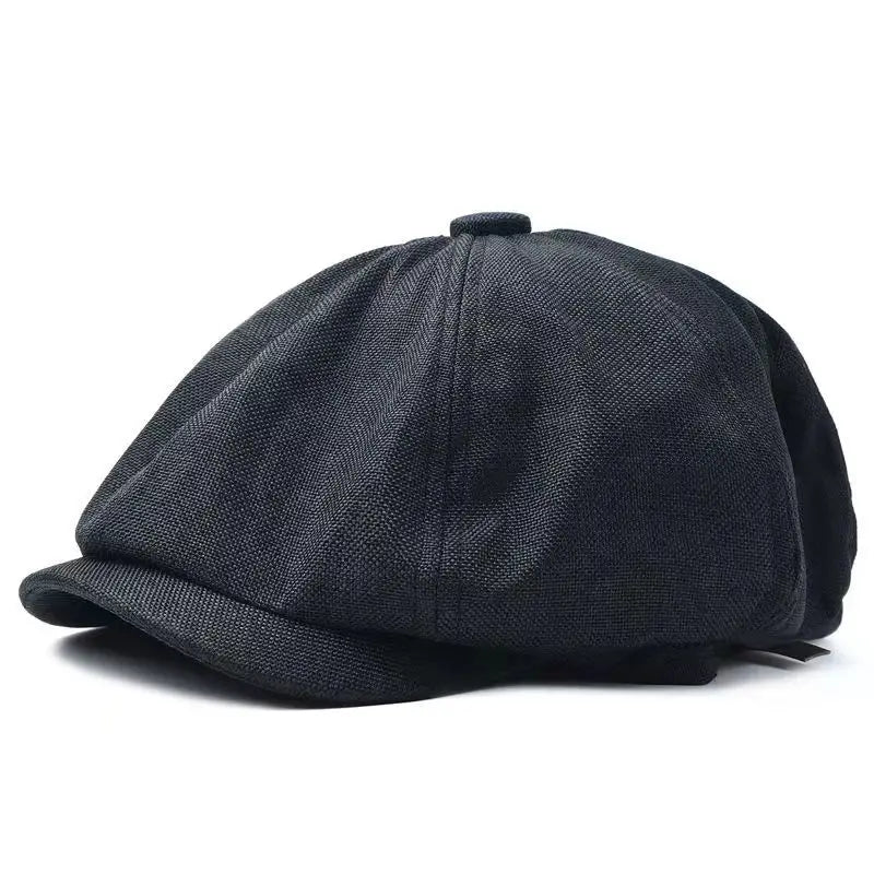 Men's Octagonal Newsboy Hat Cotton Cap French Street Style Gatsby Ivy Cabbie Caps Golf Scally Hat