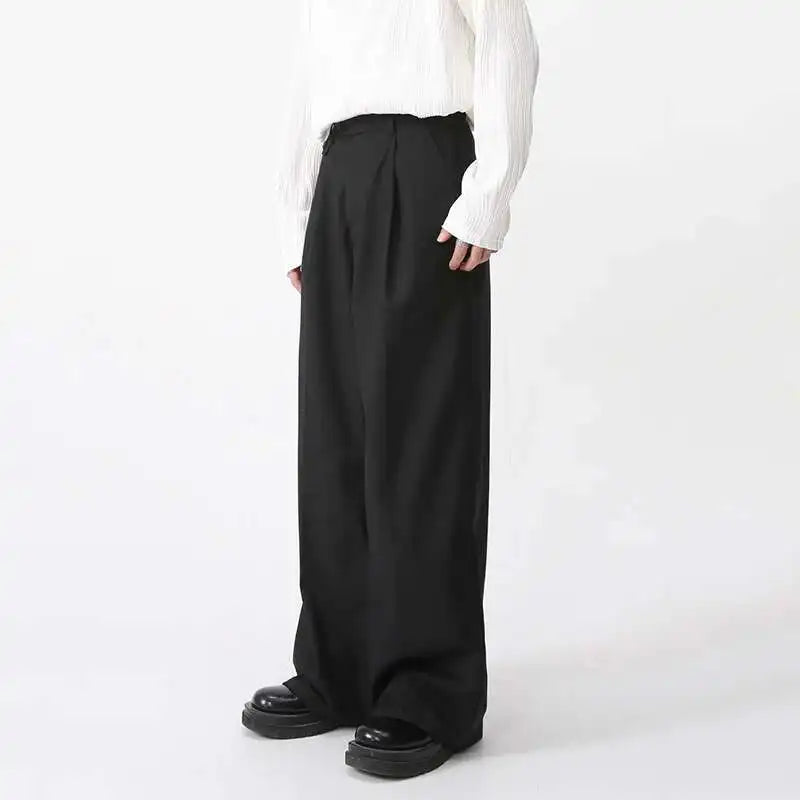 IEFB Men's Wear Spring New Suit Pants Loose Straight Korean Fashion Simple Solid Color Male Casual Trousers Wide Leg 9A6959