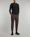 Miyake Pleated Man Long Sleeve T-Shirt Fashion Classic Black Turtleneck Top