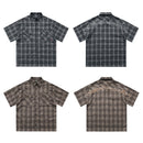 West Coast Chicano Floral Loose Workwear irt Heavyweight Khaki Five-Quarter Sve Hip Hop Sle Embroidered Youth Faion