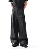 Black Baggy Pants Men Casual Wide leg Work wear Straight Trousers Male Luxury Drape Loose Cool Cargo Pants