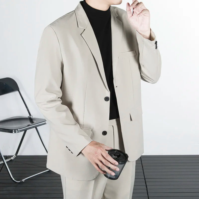 Spring Autumn Blaser Elegant Men's Suits Big Size Suit Top Mens Blazzer Sack Man Dress New in Suits & Blazers for Men Male Coat