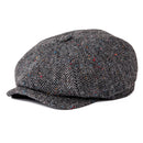 BOTVELA Wool Tweed Newsboy Cap Herringbone Men British Gatsby Retro Hat Driver Flat Cap for Male Vintage Herringbone Beret