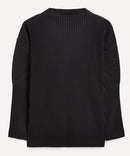 Miyake Pleated Man Long Sleeve T-Shirt Fashion Classic Black Turtleneck Top