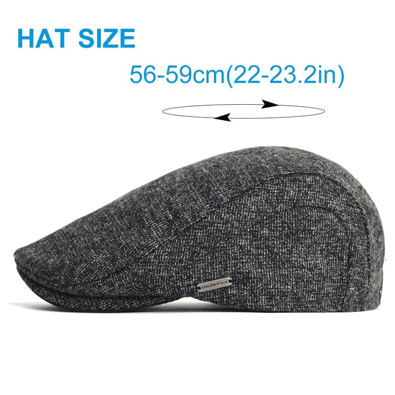 Autumn Winter Thick Warm Newsboy Caps Men Women Soft Beret Hat Casual Fashion Detective Hats Retro Driver Flat Caps