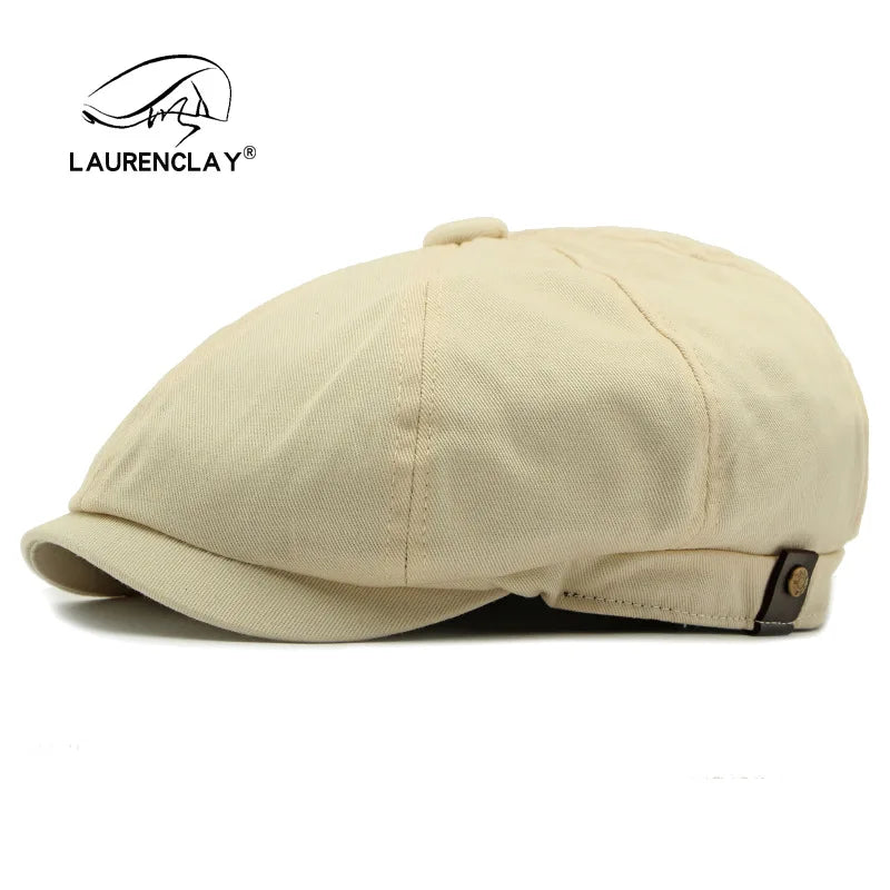Men's Octagonal Newsboy Hat Cotton Cap French Street Style Gatsby Ivy Cabbie Caps Golf Scally Hat