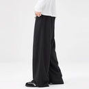 Men's Straight Suit Pants High Street Ultra Soft Draped Cut Wide-Leg Business Casual Office Pants Loose Straight Dress Trousers