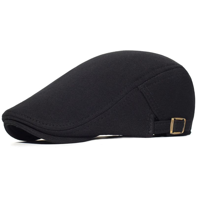 Cotton Adjustable Newsboy Caps Men Woman Casual Beret Flat Ivy Cap Soft Solid Color Driving Cabbie Hats
