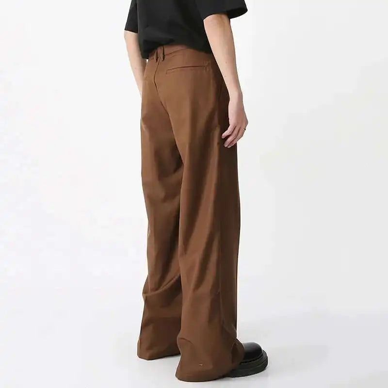 IEFB Men's Wear Spring New Suit Pants Loose Straight Korean Fashion Simple Solid Color Male Casual Trousers Wide Leg 9A6959